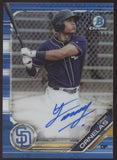 2019 Bowman Chrome Tirso Ornelas Blue Refractor RC Auto Autograph /150