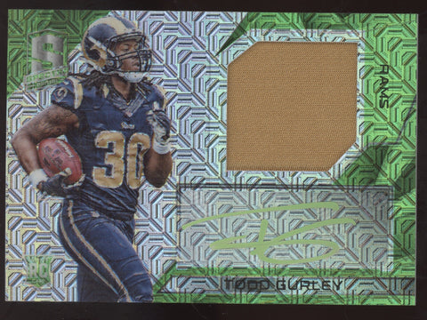 2015 Panini Spectra Todd Gurley Prizm Neon Green Jersey Patch RC Auto /10