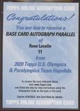 2020 Topps U.S. Olympics & Paralympics Rose Lavelle Team Hopefuls Base Auto