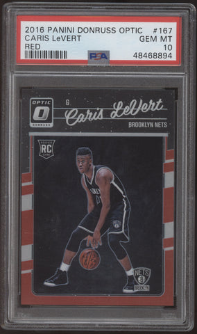 2016-17 Donruss Optic Caris Levert Prizm Red RC Rookie /99 PSA 10 Gem Mint